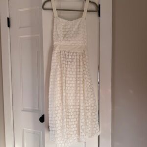 Abbey Glass white textured midi dress